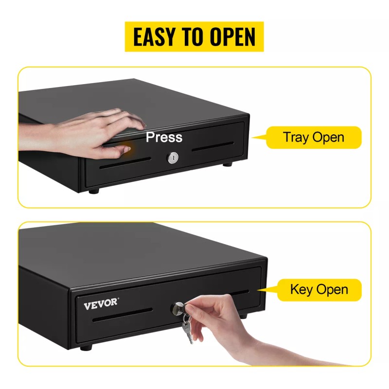 Vevor Punto De Venta /cajon De Efectivo Manual Moneda 13puLG