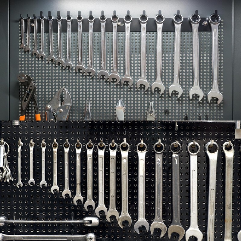 sourcing map 7pcs Pegboard J Hooks 1/4" J Style Pegboard