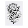 'Protea Flower' Temporary Tattoo - Water Resistant, Skin-Safe, Non-Toxic Transfer