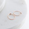 8mm 24 GA Rose Gold Filled Hoop Earrings Cartilage Nose