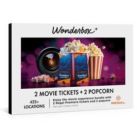 WONDERBOX Wonderbox Regal Movie Gift Box, 2 Tickets and 2 Popcorn, Movie Night Experience for 2, Valid at 425 Locations