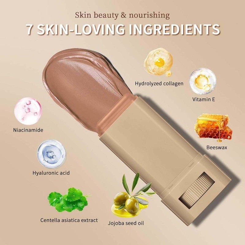 Foundation Stick Beauty Balm Serum Boosted Skin Tint,Solid Tinted Moisturizing