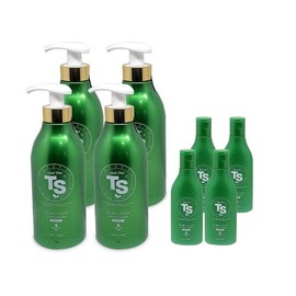 TS Gold Plus Shampoo 500g x 4 + 100g x 4 Hair Loss Care Set Ss / TS 골드플러스 샴푸 500g x 4개 + 100g x 4개 탈모케어 1세트 Ss