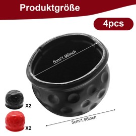 Towing Hitch Cover, 50 mm Towing Hitch Cap, Rubber Towing Hitch Protective Cap for Car, Motorhome, Pack of 4
