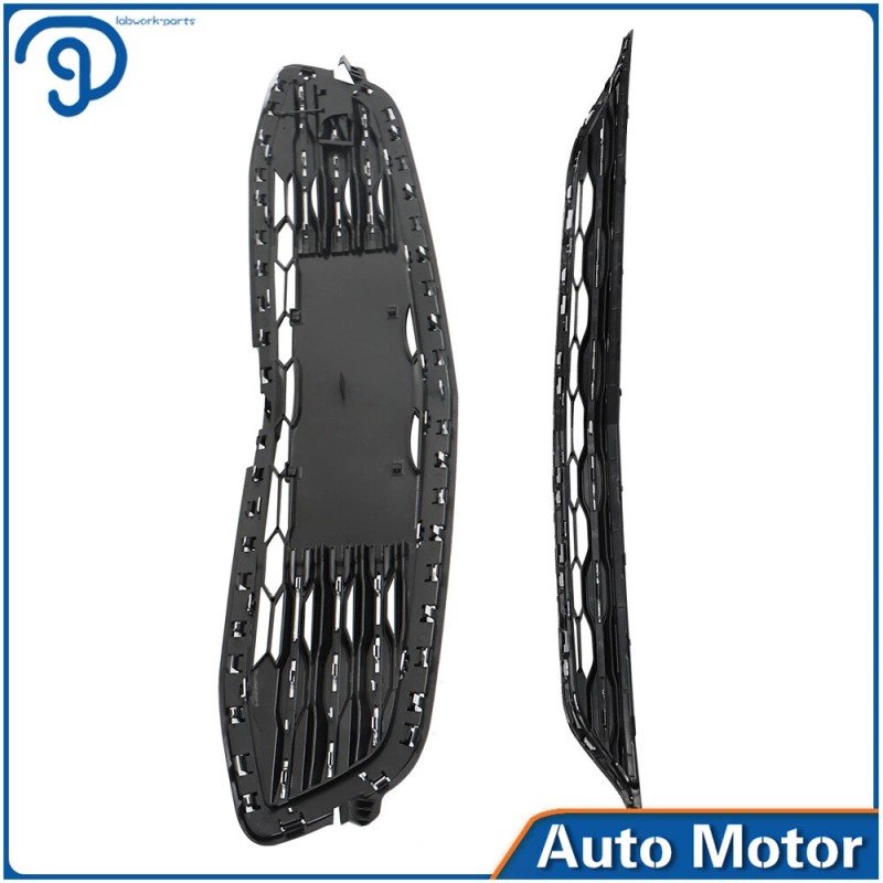 labwork Front Bumper Upper & Lower Grille Chrome & Black