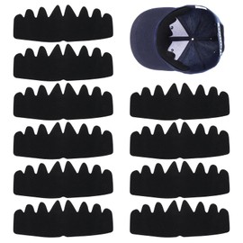 10 Pcs Hat Liners Sweat Protection, Hat Shaper Insert, Felt Hats Inserts to make fit smaller, Flexible Washable Reusable Cap Sweat Liner, Cap Insert to Keep Shape for Baseball (Black)