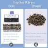 TLKKUE 240 Sets Rivets for Leather, Leather Rivets 3 Sizes
