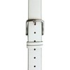 Camp David Men's Belt with Grained Look - White Plain,