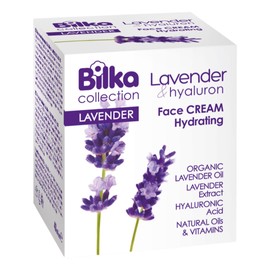 Bilka Collection Lavendel & Hyaluron Gesichtscreme - Feuchtigkeitscreme mit Bio-Lavendel und Hyaluronsäure, Angereichert mit Natürlichen Ölen und Vitaminen, Naturkosmetik für Alle Hauttypen, 40 ml