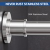 BRIOFOX Industrial Shower Curtain Rod - Never Rust Non-Slip 43-72