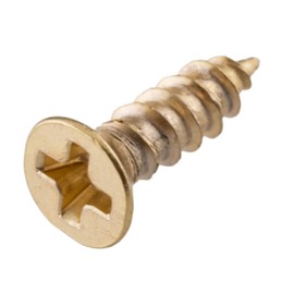 #3 x 5/16" Brass Flat Countersunk Head Phillips Drive Wood Screws | Pack of 25 | Self Tapping Screws for Wood Antique or Modern Furniture | FH9-SB