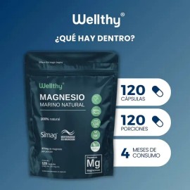 Magnesio Marino Natural Simag 120 Capsulas Wellthy Sabor 120 Caps