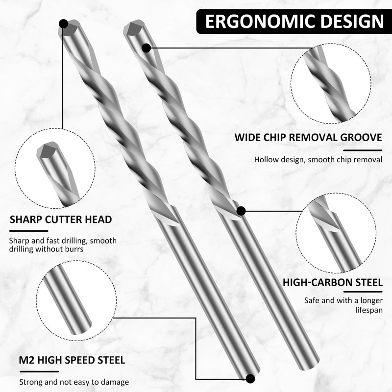 50Pcs Drywall Bit 1/8 Inch Spiral Saw Tip Cutting Bits