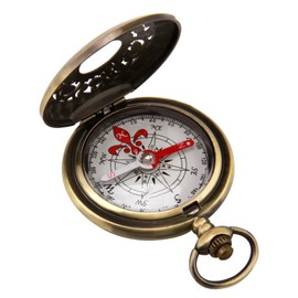 Tweozhui 1 Piece Compass with Engraving Compass Hiking Durable Shockproof Waterproof Brass Camping Tool Metal Military Grade Pocket Size for Outdoor Navigation and Adventure