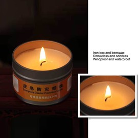 TOPINCN Emergency Survival Candle Windproof Camping Candles Odorless Smokeless Emergency Candles 24 Hours Lighting for Home Outdoor