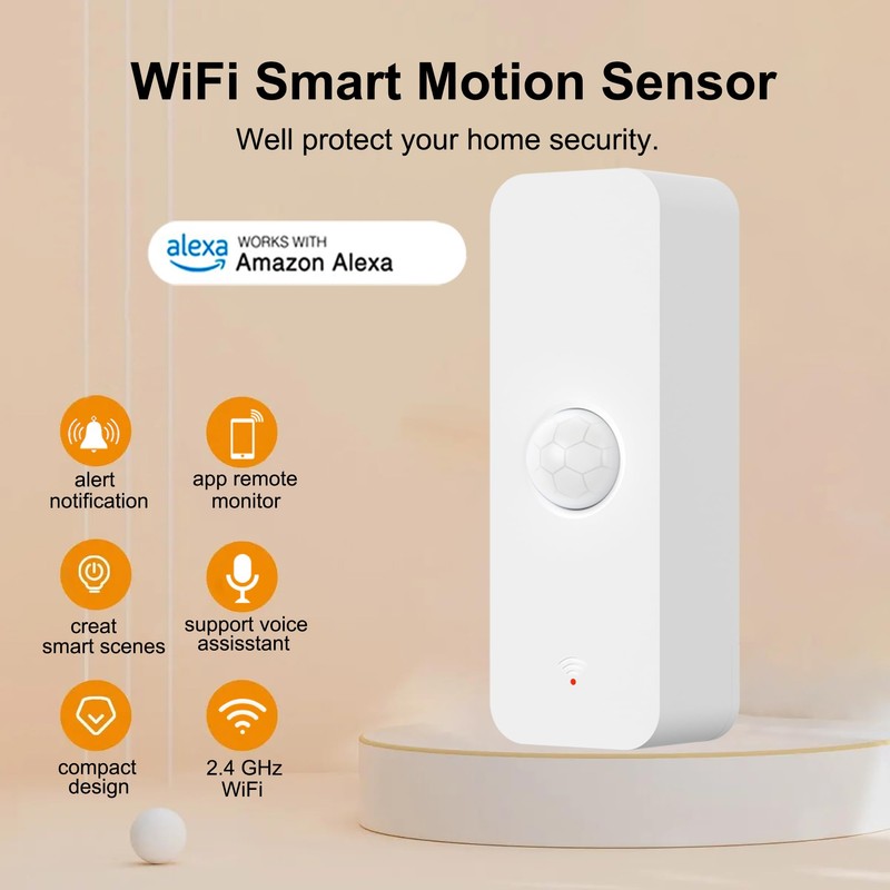 PHOVOLT WiFi Motion Sensor: Smart Motion Detector with App Alerts,