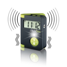 Humantechnik Reisewecker, Vibrationswecker für Schwerhörige. In grün & Magenta