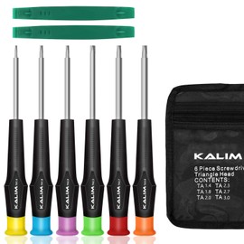 KALIM Triangle Head Screwdriver Set, 6 PCS Repair Insulation Set, Triangle Driver Set for Thomas McDonald's Toy, Suitable for Electronic Equipment Disassembly, Toy Repair, etc.(TA1.4-TA3.0)