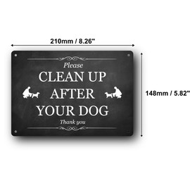A5 Please Clean Up After Your Dog Sign - 3mm Aluminium Composite, UV Printed, 8" x 6" - Ideal for Parks, Gardens, Outdoor Use