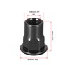 sourcing map M8 Rivet Nuts, Thread Half Hexagonal Carbon Steel