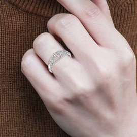 YFN 16th Birthday Gifts Princess Crown Ring for Women Friend (16-8)