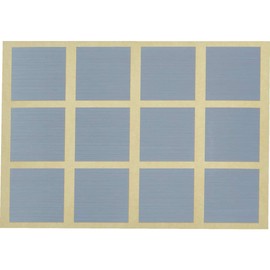 TRUSCO ACS30-24-SV Collision Prevention Seal, Square 1.2 in (30 mm) Hairline, Silver Gloss, 24 Pieces