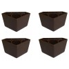 Elegent Upholstery Set of 4 Universal Dark Brown Plastic Furniture
