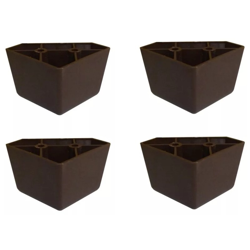 Elegent Upholstery Set of 4 Universal Dark Brown Plastic Furniture