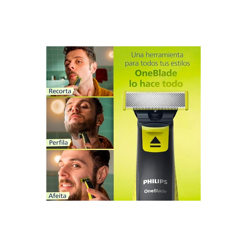 Philips OneBlade Afeitadora y Recortadora Eléctrica de Barba para Hombre