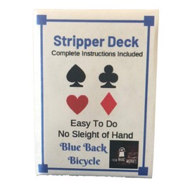 Stripper Deck Trick Blue Back with Instructions for Over 100 Tricks by London Magic Works
