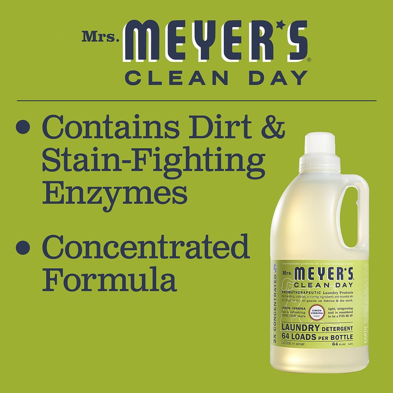MRS. MEYER'S CLEAN DAY Liquid Laundry Detergent, Infused with Essential