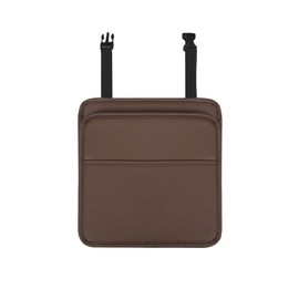 Car Organiser, Car Back Seat Organiser Storage Bag, Car Bin with Adjustable Buckle Strap, High-Quality Leather Car Seat Organiser, Universal Back Seat Organiser