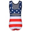 BAOHULU Gymnastics Leotards for Girls Red White Blue Stripes &
