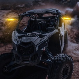 Wsays UTV Side Racing Mirrors with LED Turn Signal Lights & wiring harness Compatible with Can Am Maverick X3 XDS XRS Max R Turbo 2017-2025