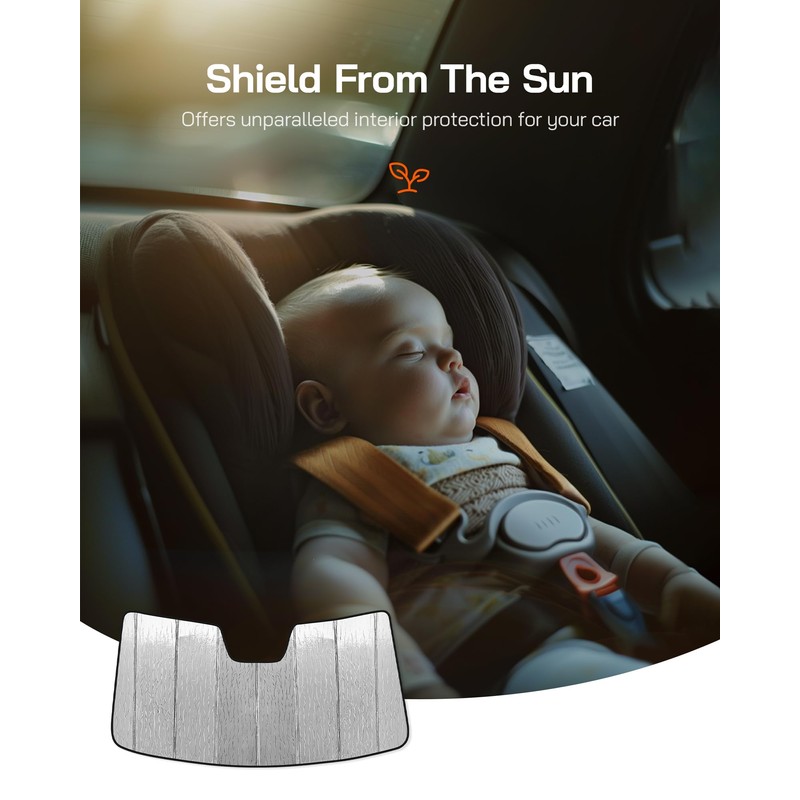 Pigenius Windshield Sunshade for Freightliner Cascadia 2008-2017 (Classic Body), Reversible