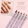 20 Pcs Nail Art Brushes and 40 Pcs Nail Stickers,