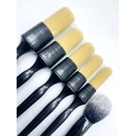 Car Detailing Brush Set, 6 Pack Natural Boars Hair Detailing Brushes, Clean Interior or Exterior, Wheels, Tires, Engine Bay, Leather Seats, Car Detailing Kit, Detailing Brush