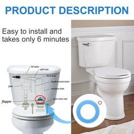 LEDBarz 7301111-0070A Upgraded Silicone Material Replace Toilet Flush Valve Seal Kit Fit for American Standard Toilet Flapper Champion 4 Tank and Eljer Titan 4 Flush Valve Gasket(2 Pack)