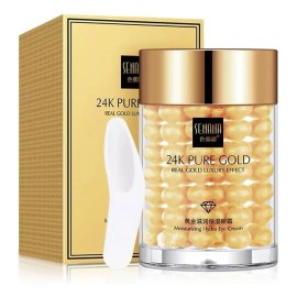 Gel Oro 24 K Perlas Oro Anti Ojeras Crema Reafirmante Full Tipo De Piel Normal