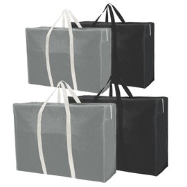 4 PCS 100L&160L Storage Bags Laundry Bags Reusable, Waterproof Large Clothes Storage Bag Wardrobe Storage Organiser, Heavy Duty Moving Bags Packing Boxes for Moving House