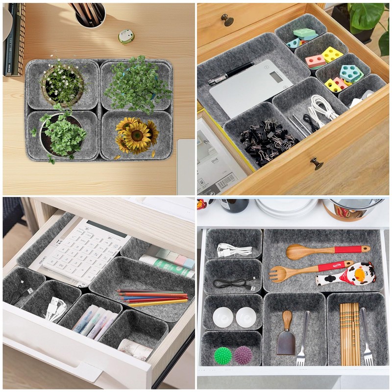 Criveple Felt Drawer Organiser, Felt Drawer Organiser System, Dressing Table