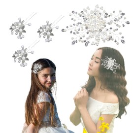 HAPPY SUGAR Hair Ornament, Flower Hairpin, Pearl, Hair Arrangement, Elegant, Party, Wedding, Event