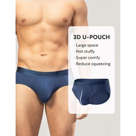 DAVID ARCHY Men's Briefs Micro Modal No Fly Underwear Support Pouch Soft Comfort Briefs for Men 4 Pack