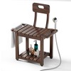 BLUEWEST 23.4'' Shower Chair with Backrest Bath Chair for Inside