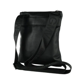 GianMarcoVenturi GIANMARCO VENTURI Men's Adjustable Shoulder Strap Faux Leather Multi-Pocket Bag, black