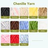 Reessy Chenille Yarn 400g(4×100g), Super Soft Chunky Wool Set, Thick