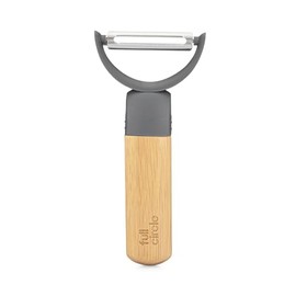 Full Circle Peel Good Collection Y Peeler – Bamboo and Stainless Steel Fruit and Vegetable Peeler – Removable Swivel Head - Kitchen Tool for Squash, Sweet Potatoes and More