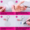 200pcs Acrylic Key Ring Kit 30 Acrylic Blank 30 Key