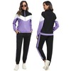 Women 2 Pieces Sweatsuits Zip Up Track Suit Matching Set