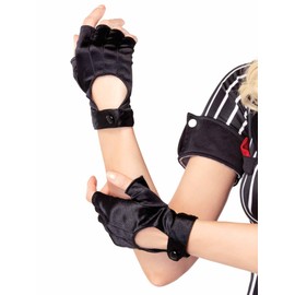 Leg Avenue Fingerless Motercycle Gloves & armwarmers black